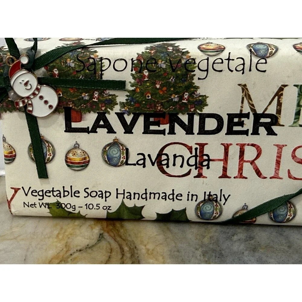 Lavender Lavanda Vegetable Soap Handmade in Italy Large‎ Size Sapone New